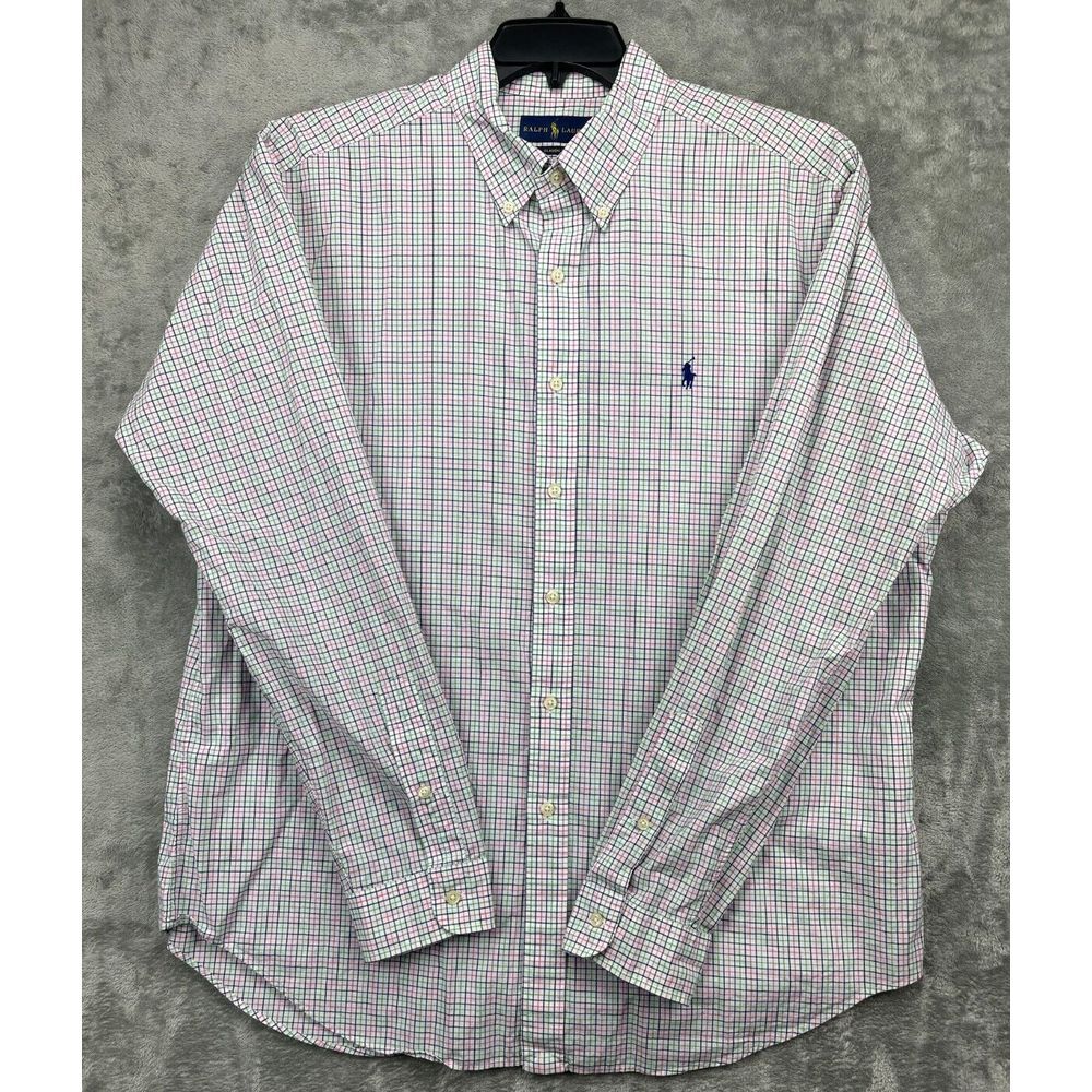 Polo Ralph Lauren Classic Fit Button Up Long Sleeve Shirt Mens‎ XL Multicolor